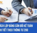 Hướng dẫn lập bảng cân đối kế toán theo thông tư 200