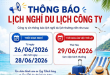 THÔNG BÁO LỊCH NGHỈ DU LỊCH CÔNG TY NĂM 2026